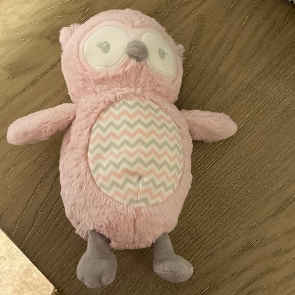 Little Journey Pink Musical Owl Plays Go To Sleep NEW 10" Plush Stuffed.  (#A) - Picture 1 of 7